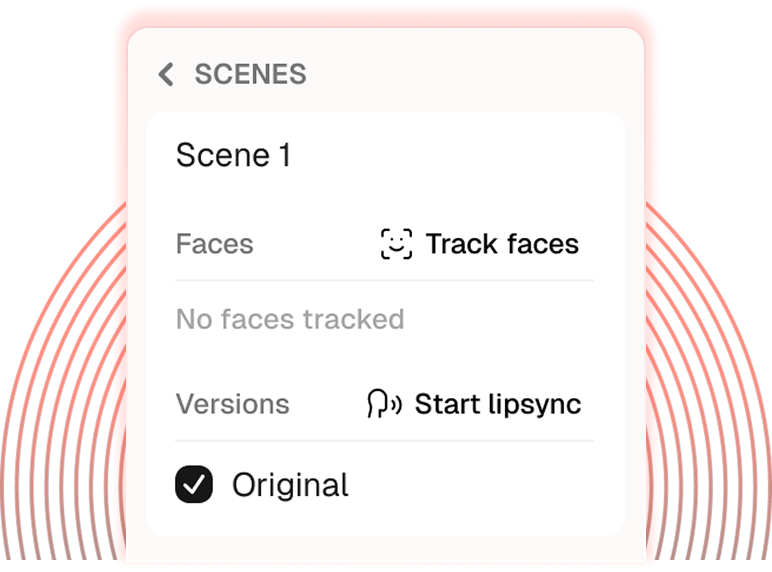 Multi-person lip sync workflow in SyncMonster Studio showing face tracking and syncing speakers across different frames